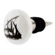 Ship Flat Ceramic Wine Bottle Stopper